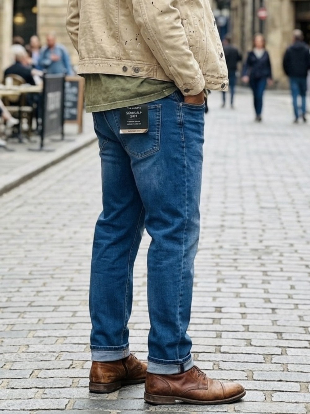Tahari Blue Slim Straight Jeans